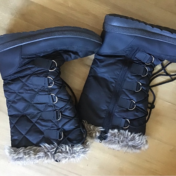 Paola Black cozy waterproof winter boots sz 8 - Picture 4 of 8